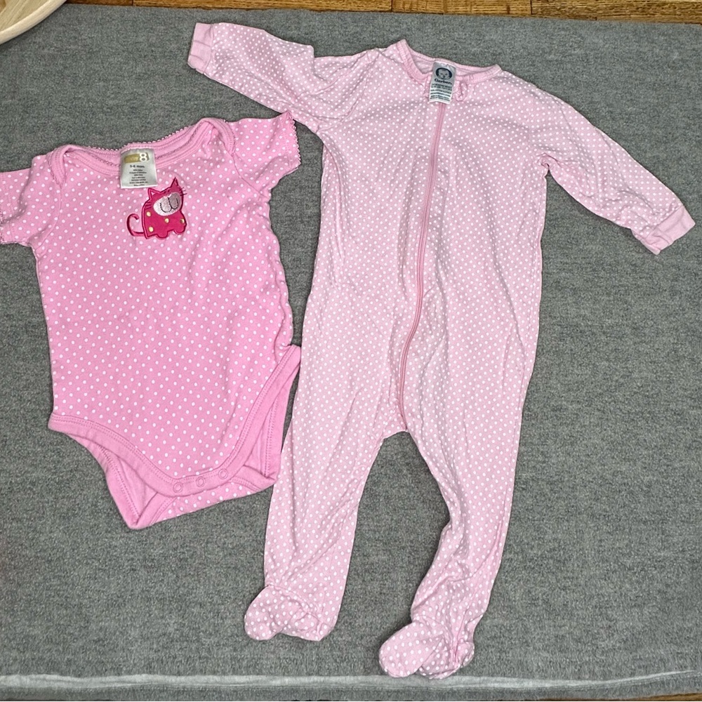 Gerber Pink Polka Dot Bodysuit Set